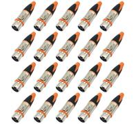 Wzxksoac Adaptador XLR de 3 Pines, Conector de MicróFono Hembra/Macho, Conector Recto Balanceado, 20 Unidades