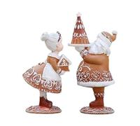 Wzxksoac Adorables y Lindos Adornos de Papá, Exquisitas Estatuas de Resina de Papá, Adornos Navideños para Decoración de Exteriores.