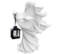 Wzxksoac Adorno de Fantasma de Halloween con Linterna, Estatua de Resina de Ahorro de Energía para Decoración de Jardín y Patio, Color