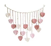 Wzxksoac Adorno para Colgar en la Pared de Macramé con Hojas Tejidas, Tapiz de Pared Artístico Tejido Hecho A Mano, Decoración del Hogar para Dormitorio, Sala de Estar A