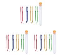 Wzxksoac Aguja de Hilo de 24 Piezas, Aguja de Tejer, Aguja de Tapiz, Agujas Dobladas para Ganchillo, Agujas de Zurcir de Ojos Grandes para Tejer Crochet