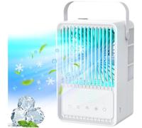 Wzxksoac Aire Acondicionado Enfriador de Aire Evaporativo con 3 Velocidades de Viento Aire Acondicionado Personal Ligero de 7 Colores para Habitación Oficina