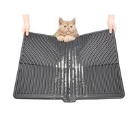 Wzxksoac Alfombrilla para para Gatos, Alfombrilla Grande para Atrapar para Gatos, Suave para Las Patas Gatitos, Alfombrilla para Caja Que Mantiene el Suelo Limpio, Negro