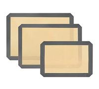 Wzxksoac Alfombrillas de Silicona para Hornear - Alfombrilla para Hornear Grande Antiadherente Juego Alfombrillas Hojas - Alfombrillas Reutilizables para Hornear Extra Gruesas para Galletas