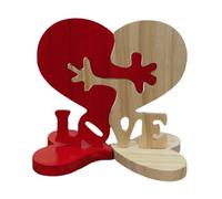 Wzxksoac "Amor Bloque de Rompecabezas de Madera Adorno Escultura Adornos de Madera