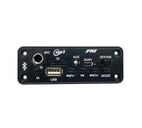Wzxksoac Amplificador Bluetooth de 2 X 5 W, Placa Decodificadora de MP3, Reproductor de MP3 para Coche, Módulo de Radio FM con Recarga, Micrófono, Amplificador TF/USB.