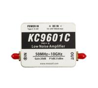 Wzxksoac Amplificador de Bajo Ruido KC9601C de 50 MHz A 10 GHz, Módulo LNA de Banda Ultraancha, Fuente de Alimentación Tipo C de Alta Ganancia de 21 DB.