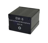 Wzxksoac Amplificador de Micrófono Electret EM-6 XLR A 3,5 Mm, Entrada de Micrófono con Conector de 3,5 Mm, Mezclador de Audio, Tarjeta de Sonido y Convertidor de Captación.