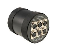 Wzxksoac Amplificador de Señal Estándar DMX512, Divisor de Salida de Señal de 6 Canales, Control de Iluminación de Escenario para DJ, Discotecas y Más.