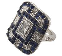 Wzxksoac Anillo Brillante De Corte Cuadrado De Lujo con Piedras Grandes Anillo para Las Mujeres De Moda Anillos Numero 6