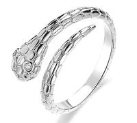 Wzxksoac Anillo de Serpiente Redimensionable Ajustable Animal Mujer Lujo Rock Punk Delgado CíRculo Redondo, Color Plateado