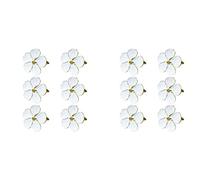 Wzxksoac Anillo de Servilleta de Flores de 12 Uds, Hebillas de Servilleta Floral, Servilletero, Mesas de Comedor, Decoración de Ajuste para Bodas, Banquetes, Navidad