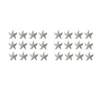 Wzxksoac Anillos de Servilleta de Estrella de Mar 24 DecoracióN de Mesa de Playa de Fiesta de Boda de Verano NáUtica Plateada