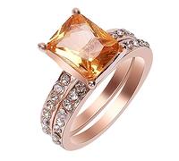 Wzxksoac Anillos Para Las Mujeres Anillo De Compromiso Para Mujer Racimo Anillos De Novia Joyería De La Boda Delicada Anillo De Dedo Para Mujer R3-7