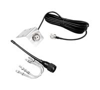 Wzxksoac Antena Marina VHF de 156-163 MHz, Impermeable, con Mástil y Cable RG-58 de 5 M/16,4 Pies, Soporte en Forma de L para, Velero y