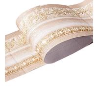 Wzxksoac Autoadhesivo Impermeable Azulejo ZóCalo Cintura Pegatinas Sala de Estar Dormitorio Cocina Estilo Europeo Papel Pintado DecoracióN Etiqueta de la Pared Beige