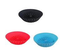 Wzxksoac Bandeja de Cesta para Hornear Resistente Al AirFryer Olla de Silicona Accesorios para Freidora de Aire Cesta para Pan Pollo Frito Herramienta de Cocina