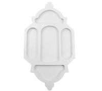 Wzxksoac Bandeja de Madera Eid Mubarak, Bandeja para Refrigerios de Ramadán, Bandeja para Repostería, Bandeja Artística para Servir