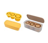 Wzxksoac Bandeja de Silicona para Cubitos de Hielo con Tapa para Vasos de 20 A 40 Onzas, 3 Moldes Cilíndricos Huecos para Cubitos de Hielo para, Reutilizable Grande C