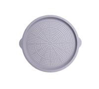 Wzxksoac Bandeja Multiusos para Pizza de Silicona, Antiadherente, Ideal para Cocina, Barbacoa y Fiestas, Color Gris.