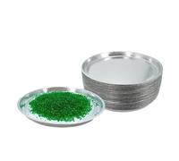 Wzxksoac Bandejas de Aluminio para Muestras de Analizador de Humedad (Paquete de 50), Bandejas Redondas de Laboratorio de 90 Mm, Platos de Pesaje Desechables, Bandeja de Aluminio.