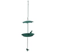 Wzxksoac Baño para Pájaros Colgante Comedero para Pájaros Colgante Baños para Pájaros de Metal para Exteriores Bandeja Colgante Bandeja para Baño de Pájaros o Agua para Pájaros A