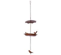 Wzxksoac Baño para Pájaros Colgante Comedero para Pájaros Colgante Baños para Pájaros de Metal para Exteriores Bandeja Colgante Bandeja para Baño de Pájaros o Agua para Pájaros B