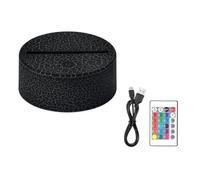 Wzxksoac Base de Luz 3D Que de Color Luz Base Interfaz USB Base de Pantalla de Luz LED Luz Base de Plástico,B