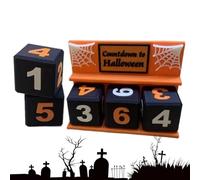 Wzxksoac Bloque de Cuenta Regresiva de Halloween para Decoración de Fiestas en Interiores y Hogares.