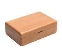 Wzxksoac Boda DíA de San ValentíN Compromiso Caja de de Anillo de Madera Caja de Anillo de Boda Hecha a Mano -Amarillo