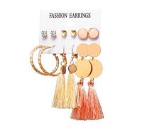 Wzxksoac bohemio Pendiente de La Larga Pendientes de Gota Fijados para Las Mujeres Chica Moda Geométrica Pendiente Joyería Femenina B11-02-06