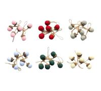 Wzxksoac Bolas de Fieltro para Decoración Navideña, Materiales Hechos A Mano para Hacer Tú Mismo, Decoración de Escenas, Colgantes para Árboles de Navidad