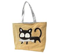 Wzxksoac Bolsa de Compras para Chica ENN froma de Comer Pescado Bolsos de Hombro para Mujer Bolsos de Mano de Playa Amarillo