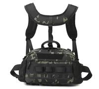 Wzxksoac Bolsa de Pesca para Hombre, Chaleco de Senderismo, Mochila Multiusos, Deportiva, Molle, para Exteriores, Camping, Riñonera, Bolsa de Viaje Individual.