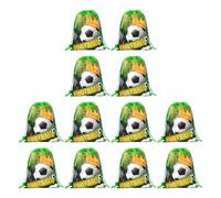 Wzxksoac Bolsa de Regalos No Tejida de Fútbol, Embalaje de Dulces de Fútbol, Bolsas de Almacenamiento para Bocadillos, Mochila con Cordón para Fiesta Deportiva para Niños A