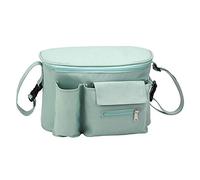 Wzxksoac Bolsa Organizadora para Cochecito de de Gran Capacidad, Bolsa para Pañales,Gancho para Carro de, Bolsa de Almacenamiento para Enfermería, Bolsa para Cochecito-Verde
