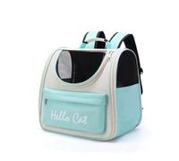 Wzxksoac Bolsa para Gatos de Gran Capacidad, Suministros para Mascotas, Bolsa Portátil para Gatos, Bolsa para Mascotas Transpirable y Resistente Al Sol, Color Verde Lago