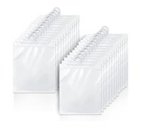 Wzxksoac Bolsas de Almacenamiento Colgantes (Paquete de 24), Gancho Grande, Bolsas de Plástico Transparente de 25 X 32 cm para Aulas, Bibliotecas y Farmacias.
