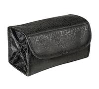 Wzxksoac Bolso de Tocador Plegable PortáTil Negro Fuelle Almacenamiento Maquillaje Viaje