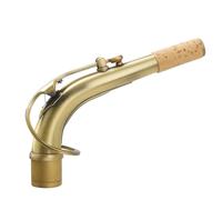 Wzxksoac Boquilla de Latón con Cuello Doblado para Saxofón Alto en Mi Bemol, Tubo Doblado, Cuello de Saxofón Antiguo, Accesorios para Instrumentos, Verde Antiguo