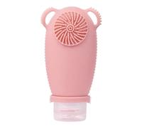 Wzxksoac Botella de Viaje de Silicona Recargable, Cepillo de Limpieza, de Champú Portátiles, Loción, Contenedor de Cosméticos A