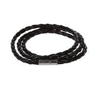 Wzxksoac Brazalete Negro de con Pulsera de Puno Entrelazado 0.15" Caliente