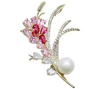 Wzxksoac Broche de de Trigo de Moda Broche de Perlas de Simulación Elegante para Mujer Broche de Vestido de Chaqueta Joyería