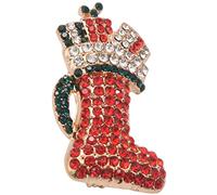 Wzxksoac Broche De Navidad Alfiler Alce Diamante De Imitación Broches De Aleación Clip De Mantón Boda Vestido De Novia Bufandas Adorno De Navidad Regalos De Joyería