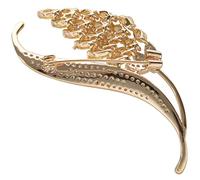 Wzxksoac Broche De Trigo De Zircón De Moda Coreana Broche De Hoja De Lujo De Hombre Señora Boda