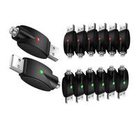 Wzxksoac Cable Cargador USB Inteligente de 14 con Indicador LED, Cargador de Batería con Rosca 510, Adaptador USB con Protección Inteligente Sobrecargas