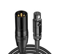 Wzxksoac Cable de Audio Mini XLR de 3 Hembra A XLR de 3 Macho para Auriculares, Cámara de Cine 4K, Conector Mini-XLR.