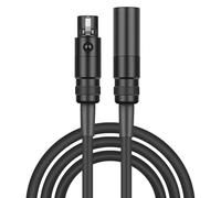 Wzxksoac Cable de Audio Mini XLR Macho A Hembra para Auriculares, Cámara de Cine 4K, Conector Mini-XLR.
