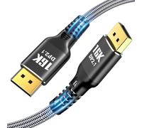 Wzxksoac Cable de Audio y Video DisplayPort 2.1 de 16K, 8K A 120 Hz, 4K A 240 Hz, 80 Gbps, HDR, para Portátil, TV, Proyector, Monitor de Juegos.