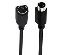 Wzxksoac Cable de Conexión de Video Mini DIN de 4 Macho A Hembra S-Video de 4 SVHS para Cámara DVR, y Reproductor de DVD con Curvatura de 90 Grados A